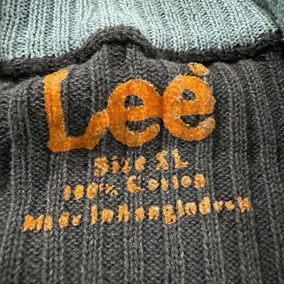 Y2k Lee Full Zip Dark Grey Sweater Tight Fit Outdoors Adult Size XL Read Bio - Picture 12 of 16